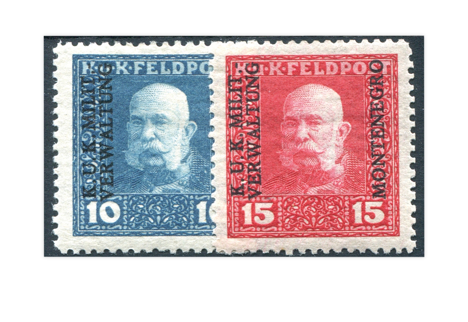 Österreichisch-ungarische Feldpost Mi.Nr. 1-2 gest.