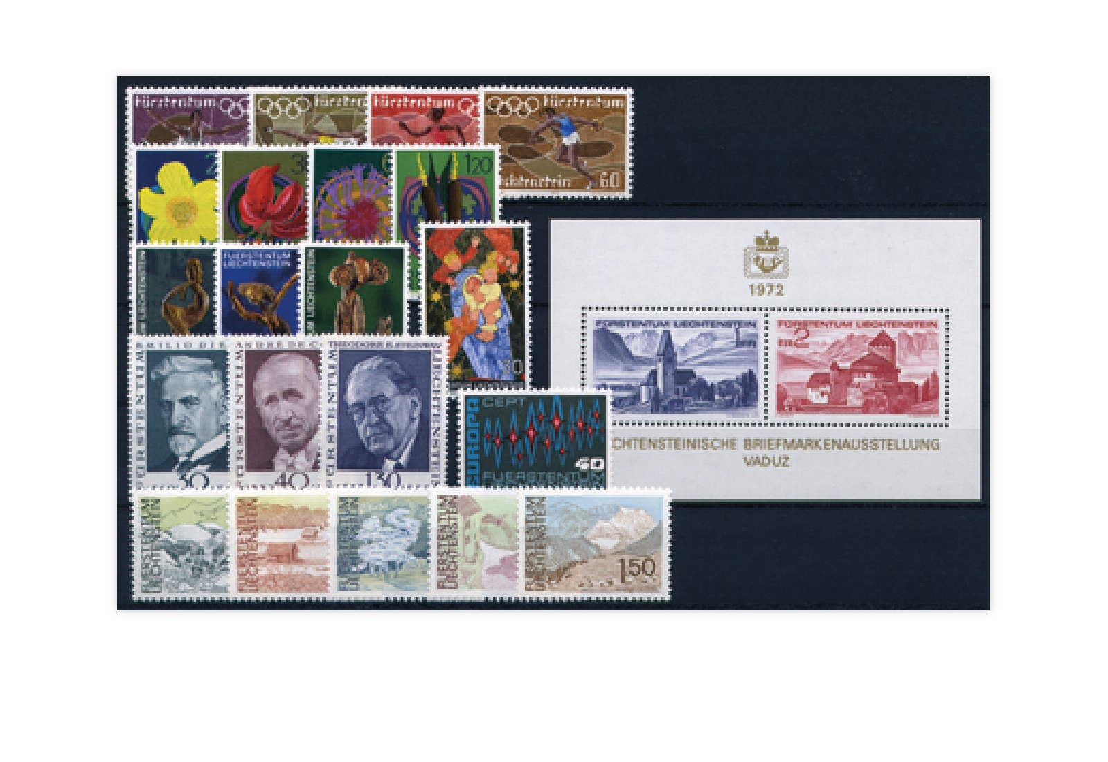 Liechtenstein Jahrgang 1972 postfrisch