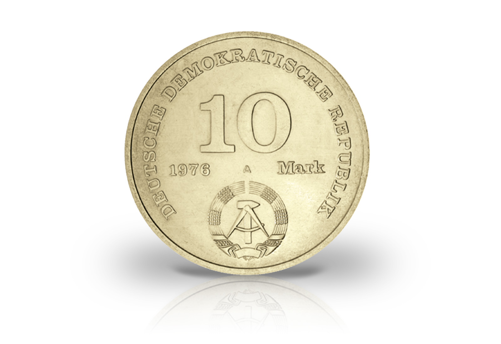 10 Mark Gedenkmünze 1976 DDR 20 Jahre Nationale Volksarmee Jaeger-Nr. 1560