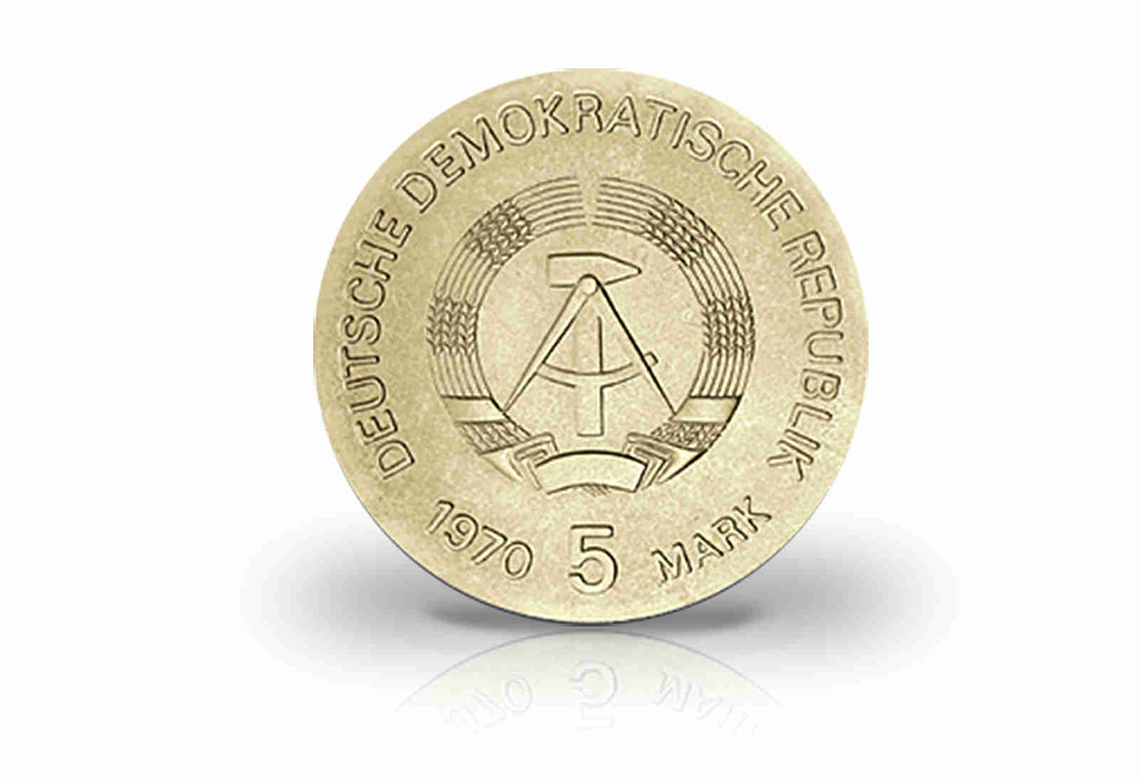 5 Mark Gedenkmünze 1970 DDR Conrad Röntgen Jaeger-Nr. 1530
