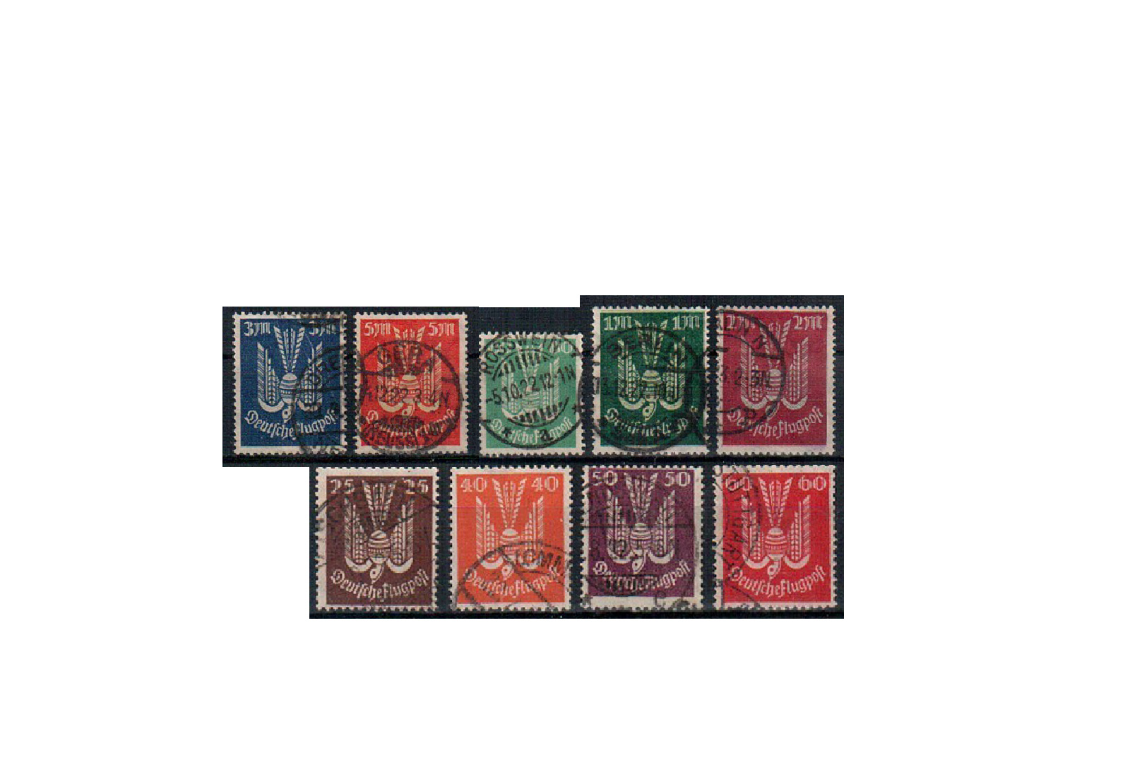 Deutsches Reich Michel-Nr. 210/218 gestempelt