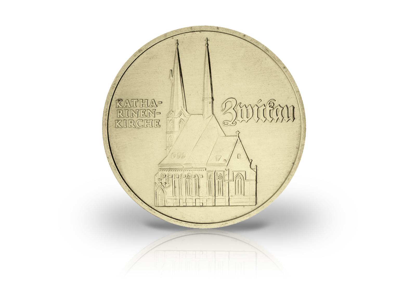 5 Mark Gedenkmünze 1989 DDR Katharinenkirche Zwickau Jaeger-Nr. 1626