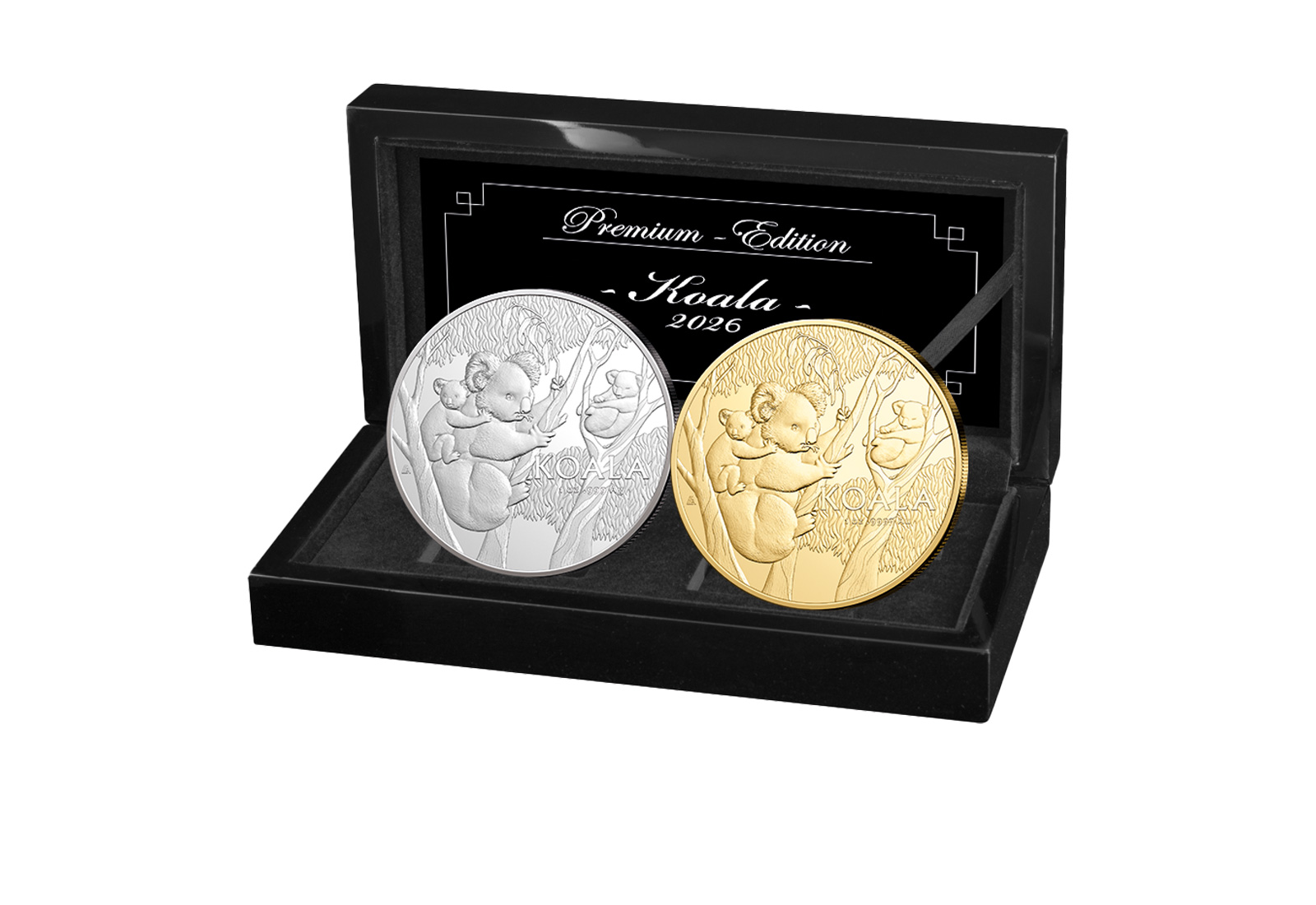 Australien 2026 Koala 1 oz Silber und 1 oz Gold Set im Etui inkl. Echtheitszertifikat