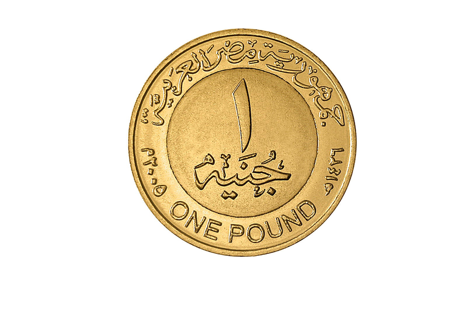 1 Pfund Ägypten Pyramiden 999,9 Goldauflage mit Farbmotiv