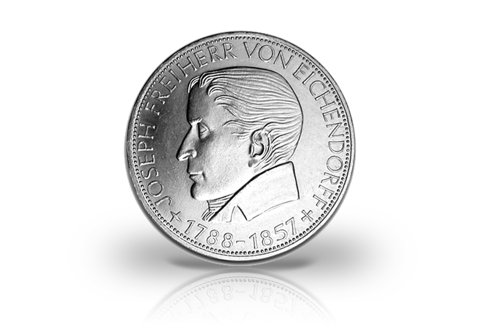 5 DM Silbermünze 1957 BRD Joseph Freiherr von Eichendorff PP Jaeger-Nr. 391