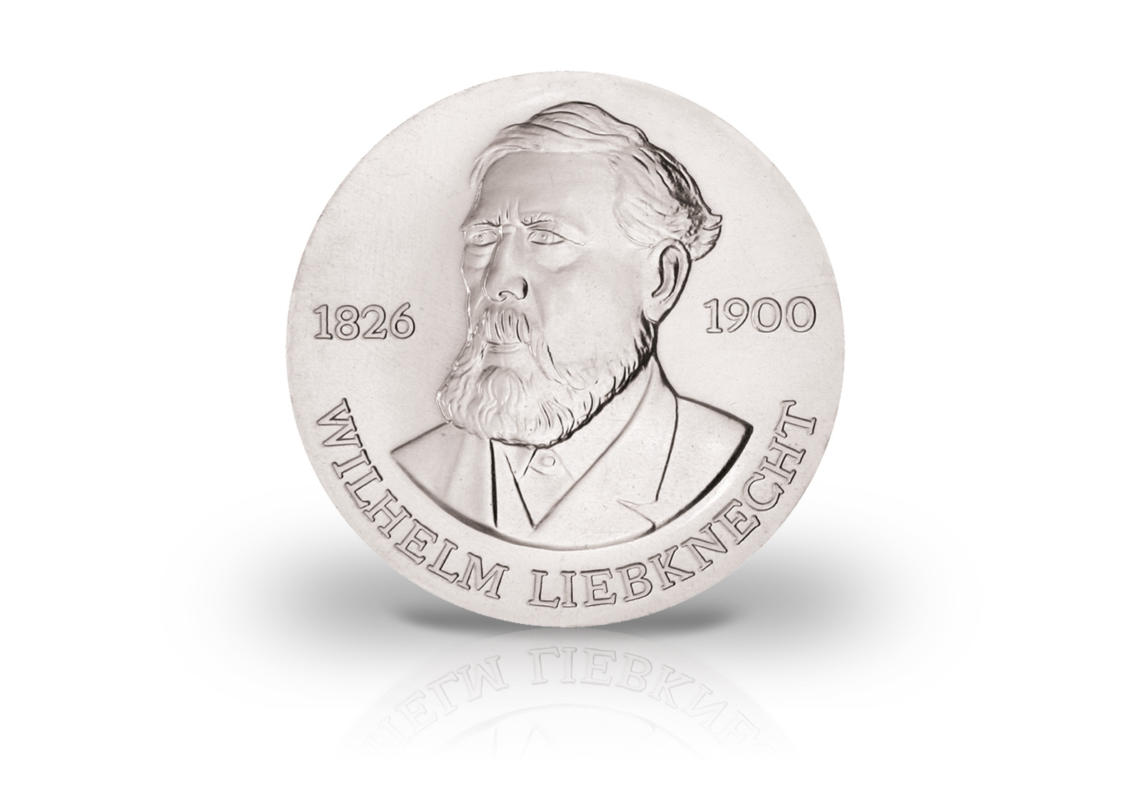 20 Mark Gedenkmünze 1976 DDR Wilhelm Liebknecht Jaeger-Nr. 1561