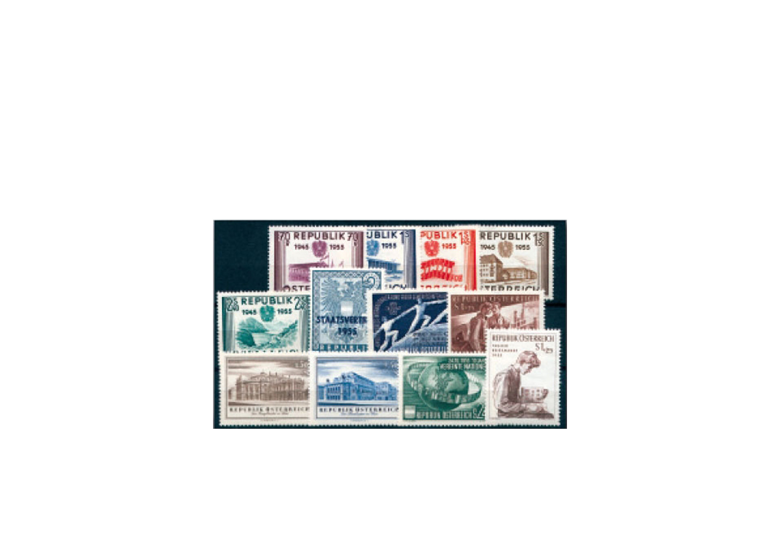 Österreich Jahrgang 1955 gestempelt