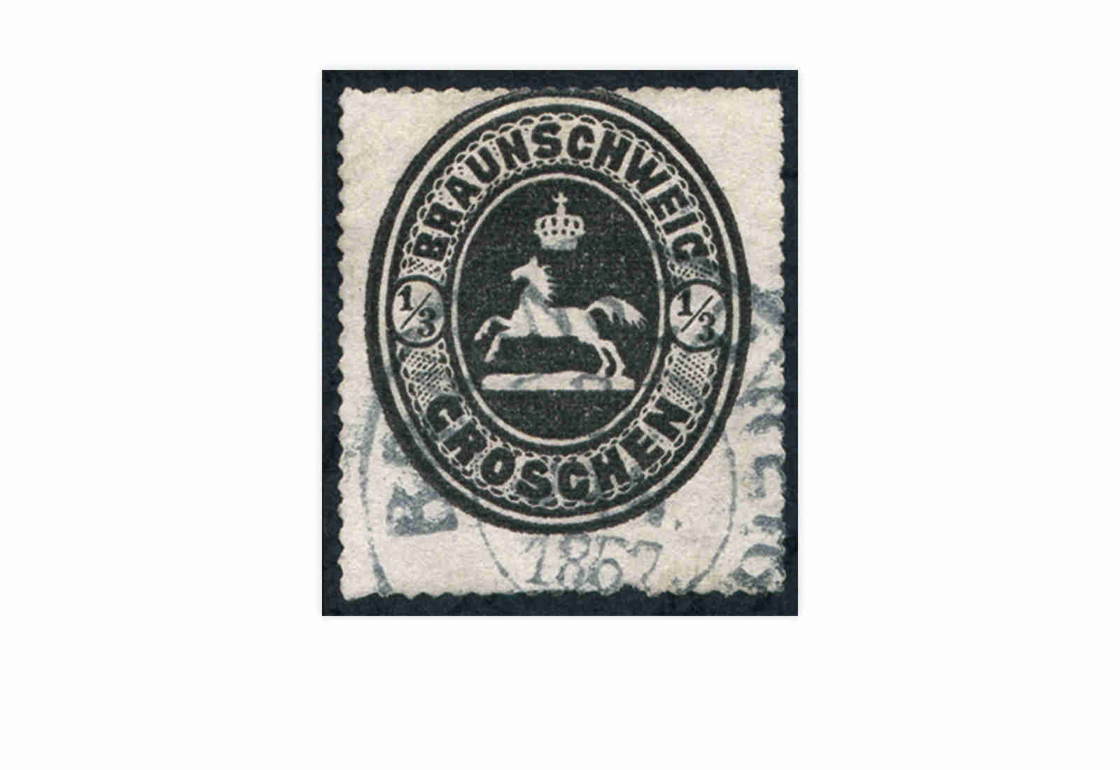 Briefmarke Altdeutschland Braunschweig Freimarke 1865 Michel-Nr. 17 gestempelt