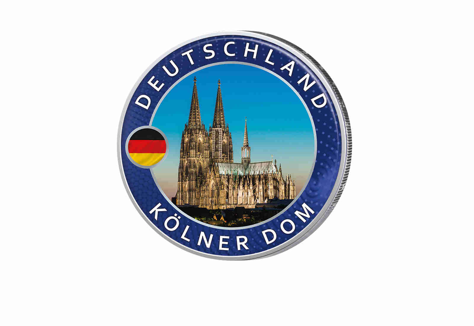 2 Euro mit Farbapplikation Kölner Dom - Highlights rund um den Globus
