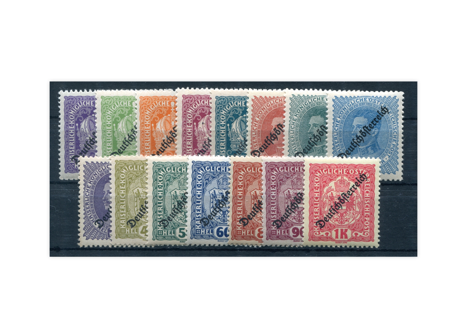 Österreich Mi.Nr. 228/242 gestempelt Freimarken 1918/1919