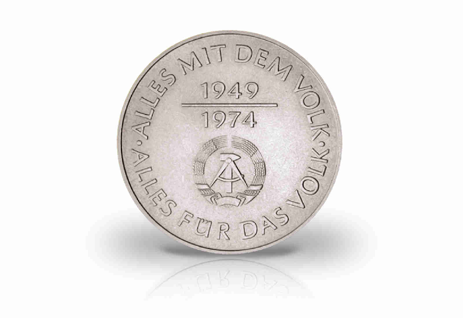 10 Mark Gedenkmünze 1974 DDR 25 Jahre DDR Jaeger-Nr. 1551
