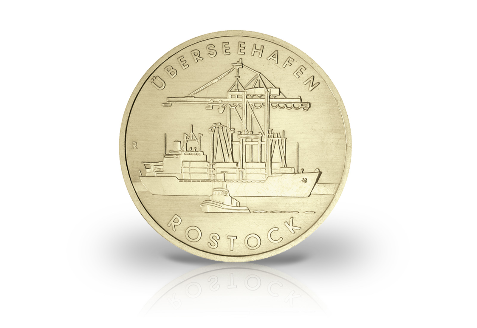 5 Mark Gedenkmünze 1988 DDR Überseehafen Rostock Jaeger-Nr. 1619