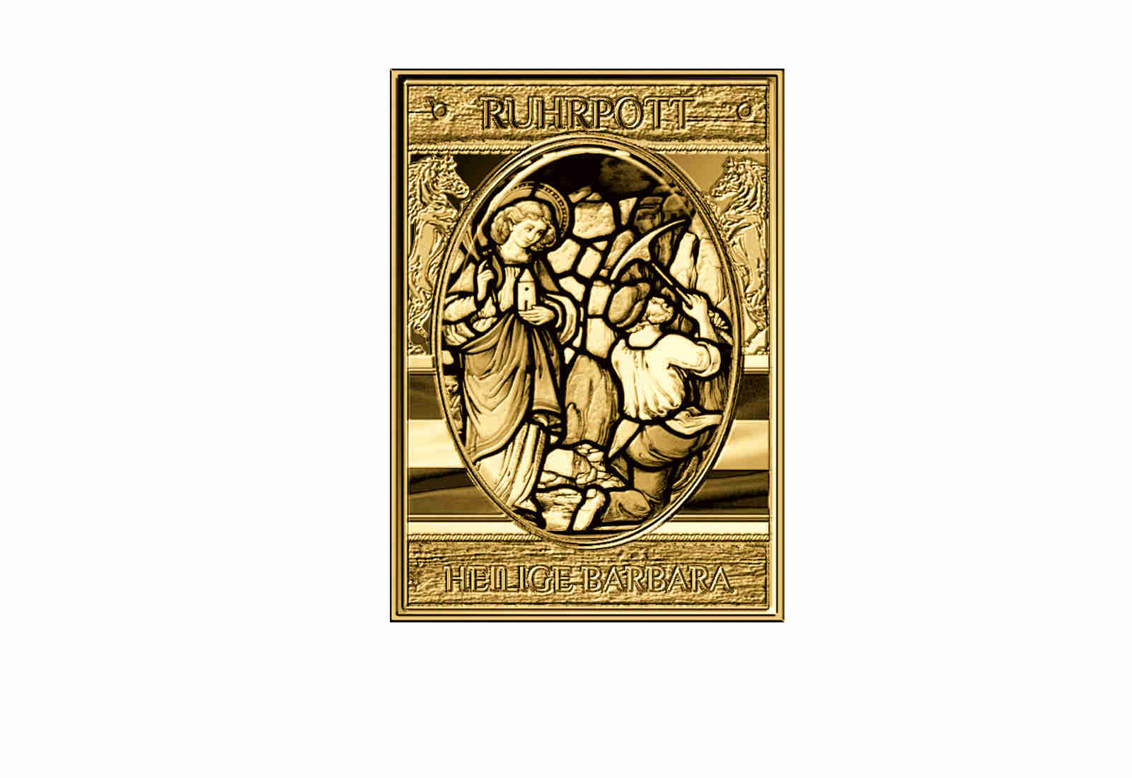 Goldbarren Heilige Babara - NRW Ruhrpott 999/1000 Gold