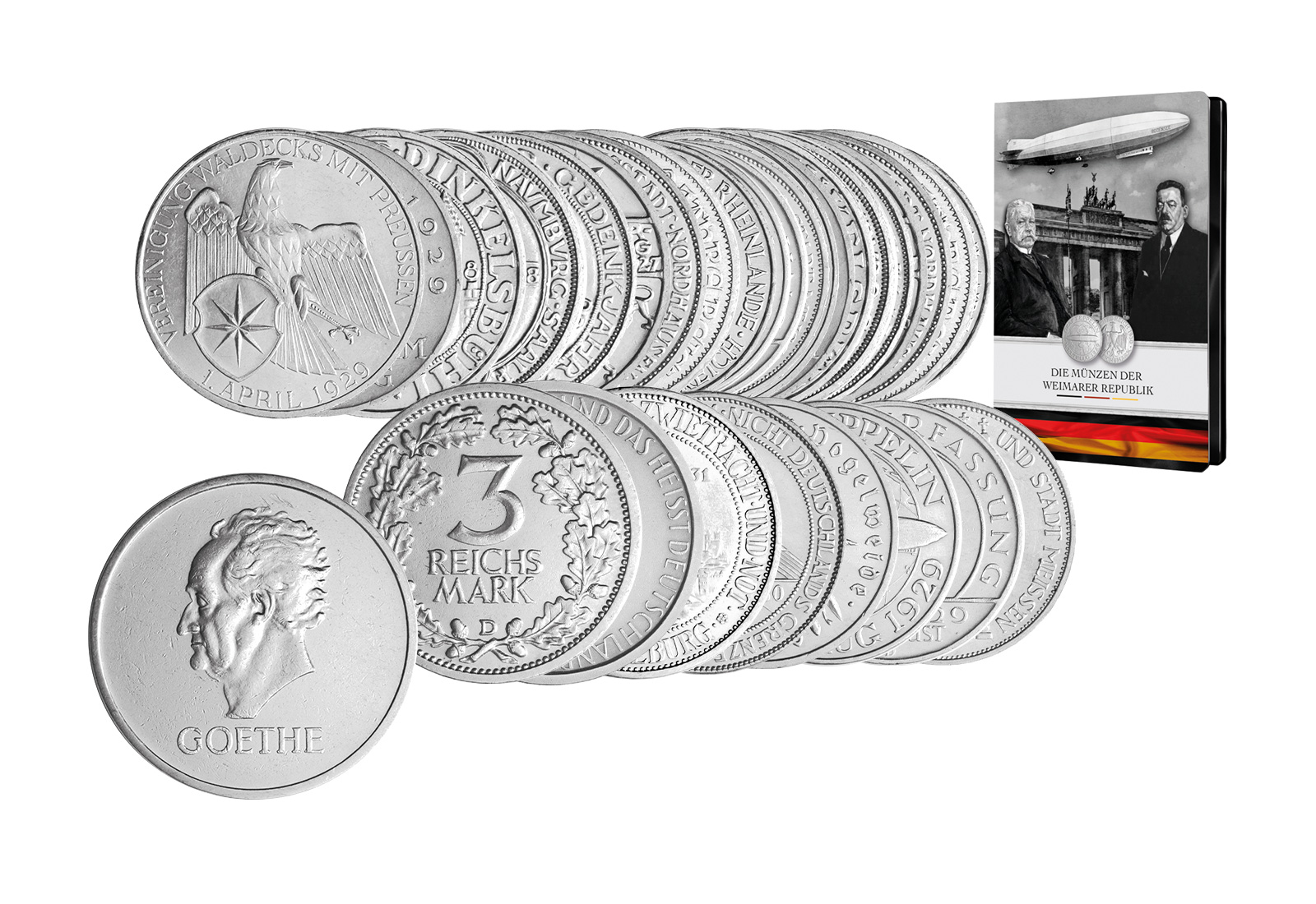 Weimar Komplettsammlung - 30 Silbermünzen 1925-1932 im Präsentationsalbum
