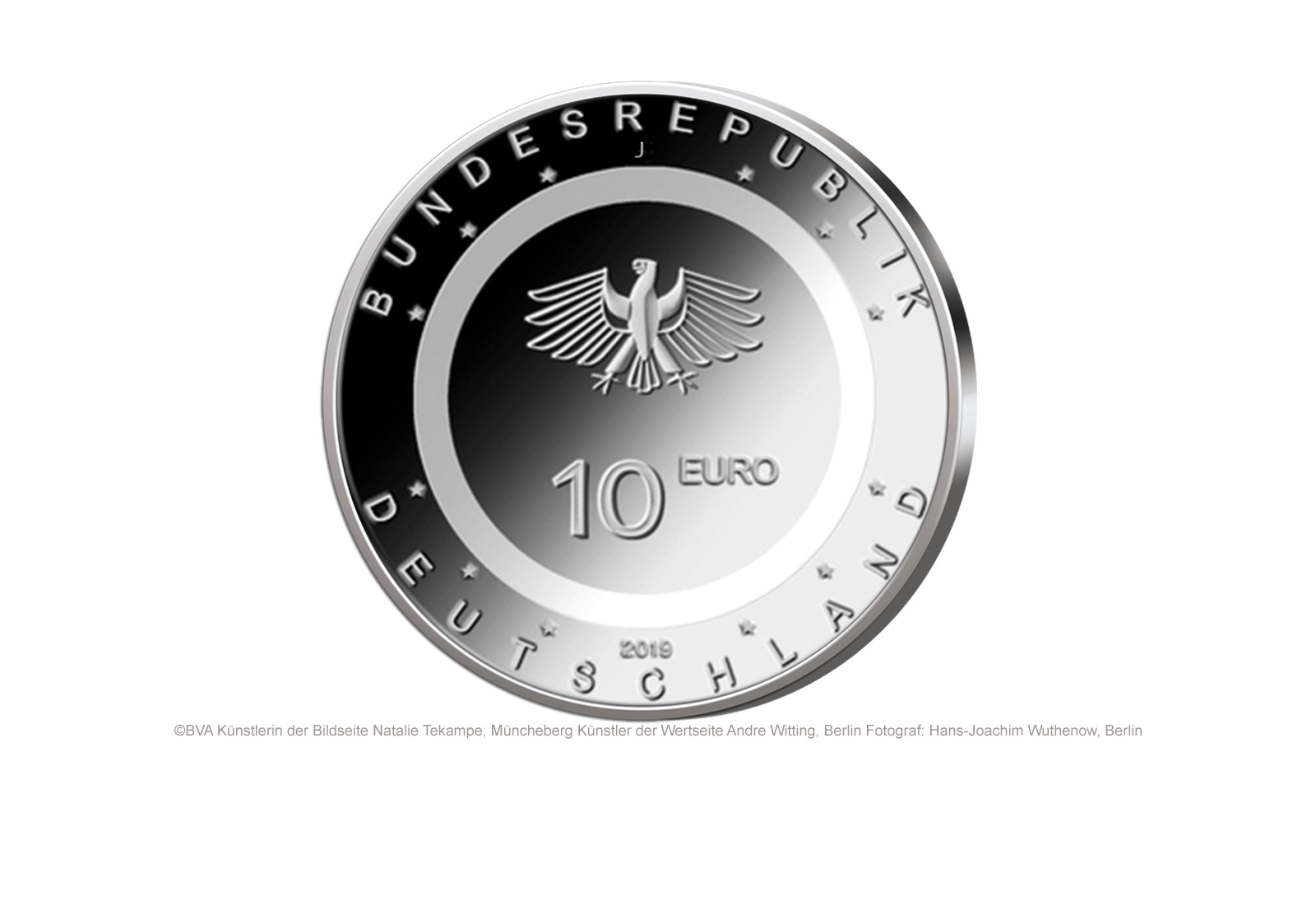 10 Euro 2019 Deutschland In der Luft mit Polymerring PP Prägestätte J