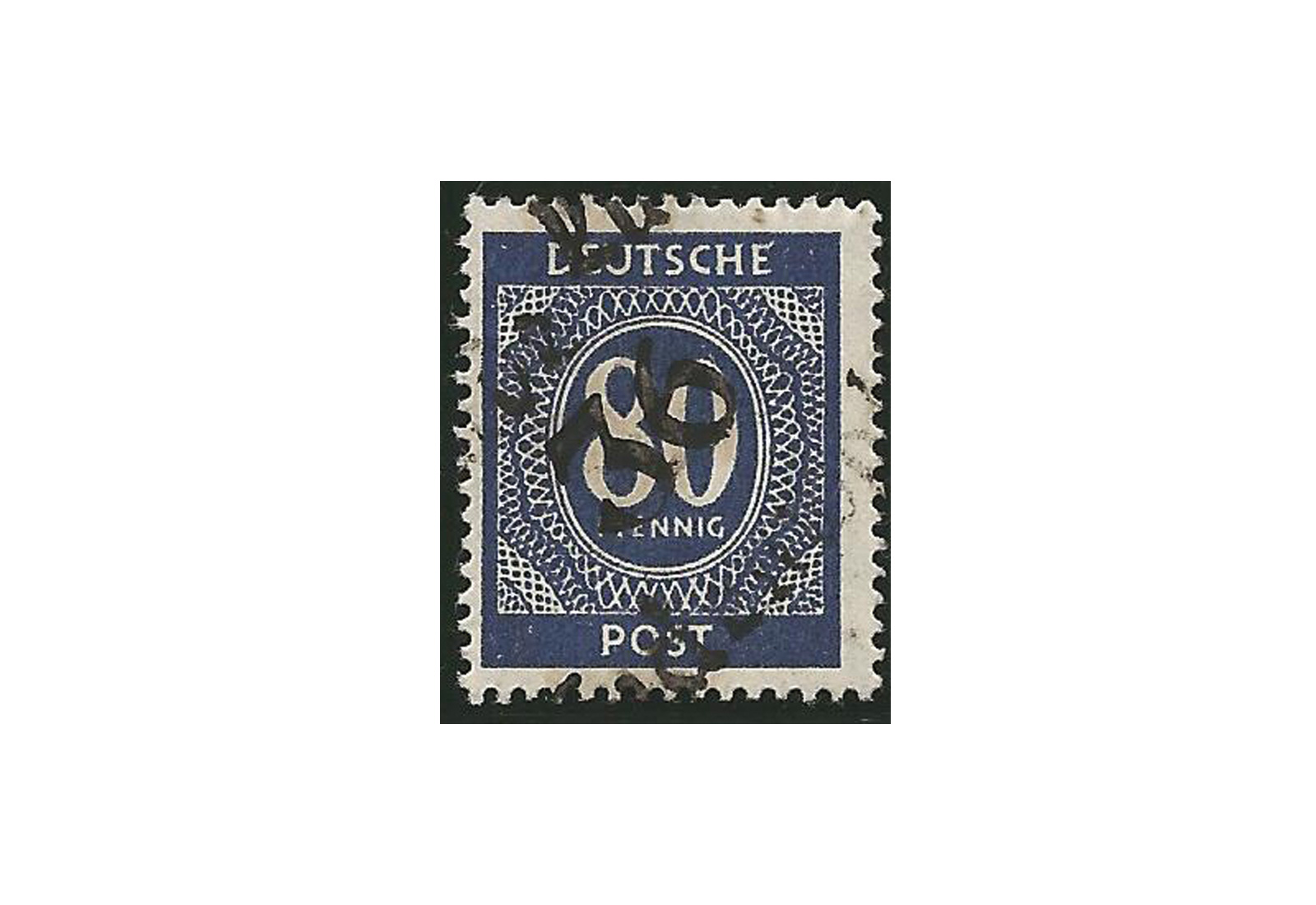 SBZ Bezirkshandstempel - Ziffernausgaben 1948 Michel Nr. I w gestempelt geprüft