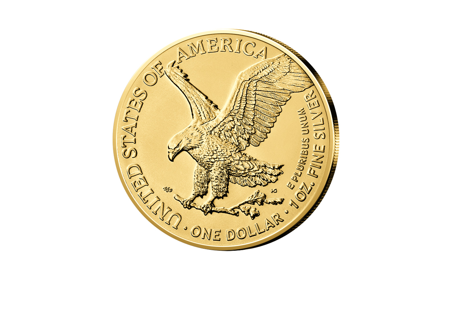 American Eagle 1 oz Silber 2024 USA mit Goldauflage
