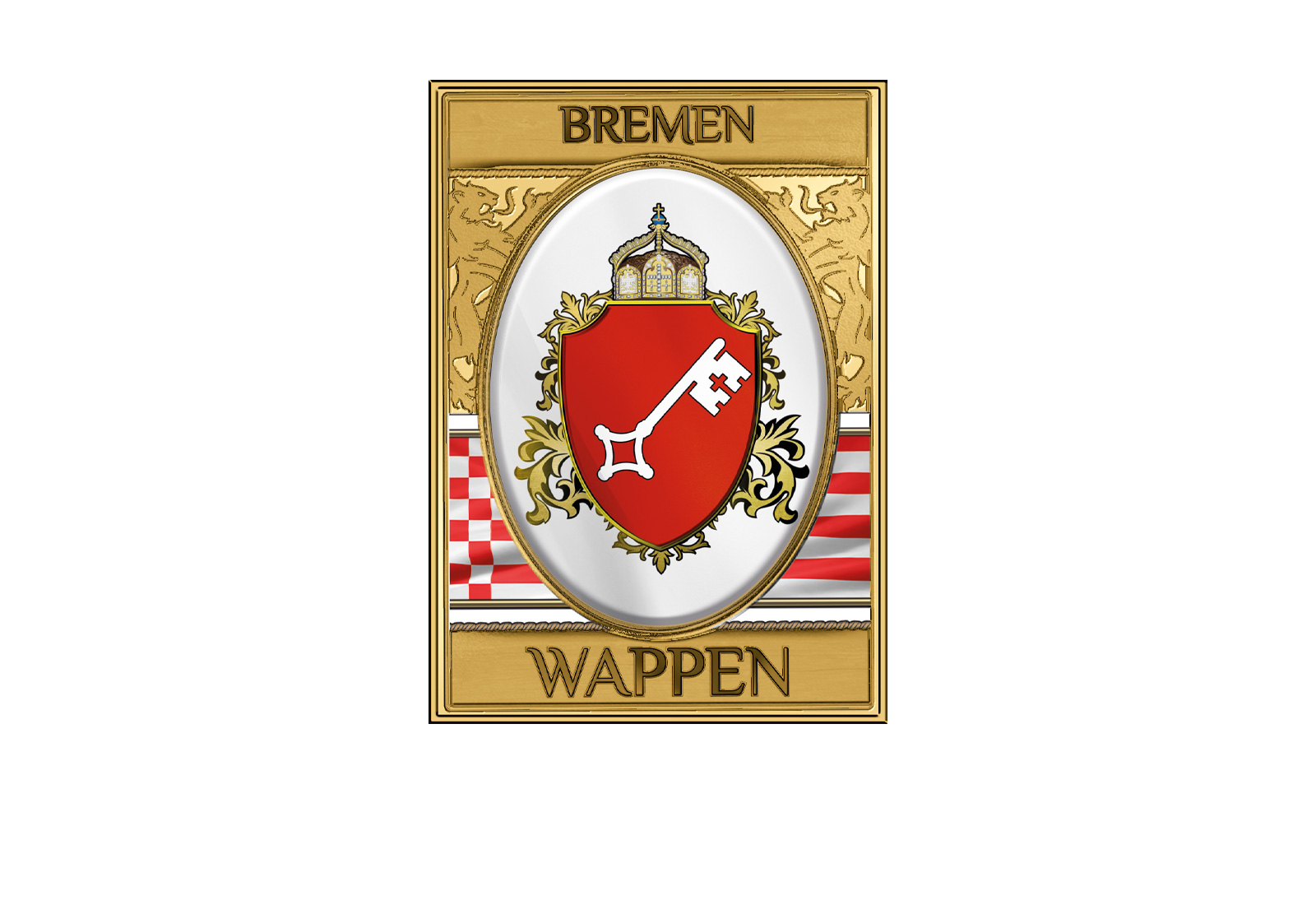 Goldmünze 999/1000 Gold Wappen Bremen
