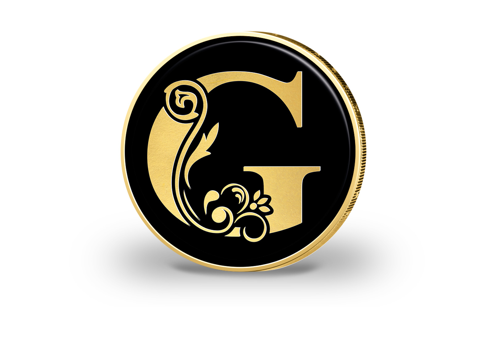 2 Euro vergoldet mit Farbmotiv Buchstabe G