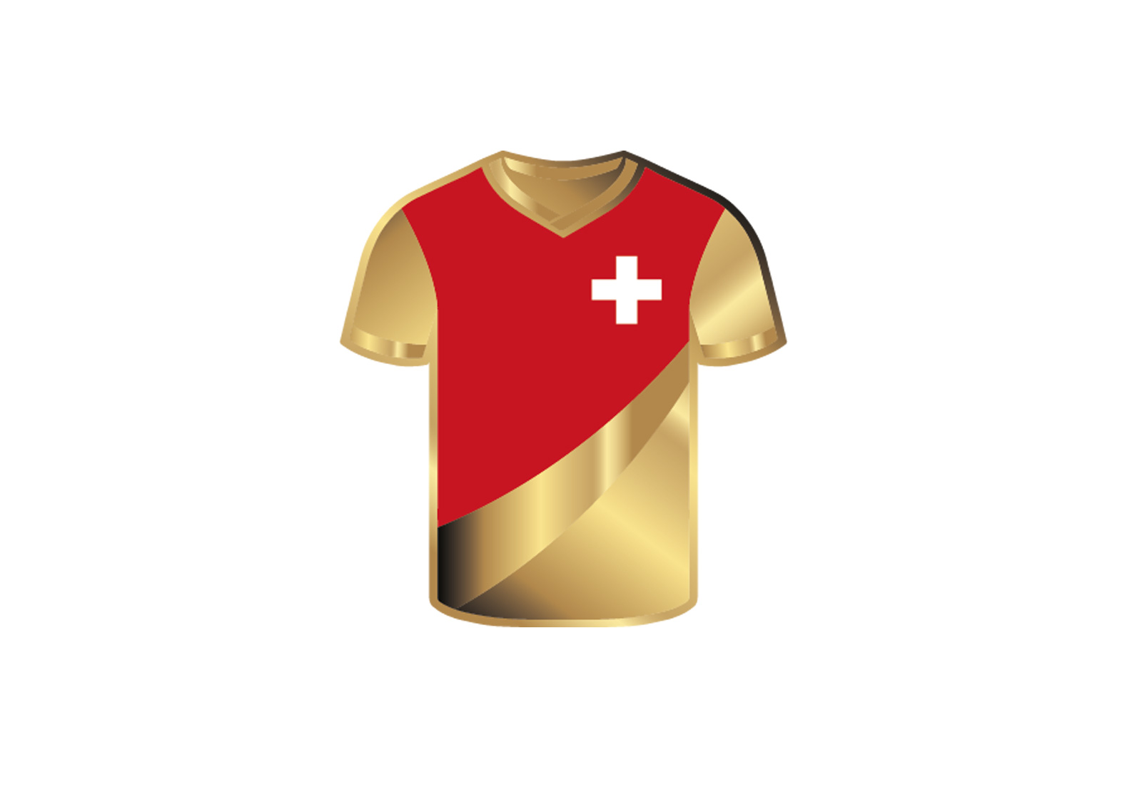 Goldmünze Motiv "Trikot Schweiz" 999/1000 Gold im Geschenketui