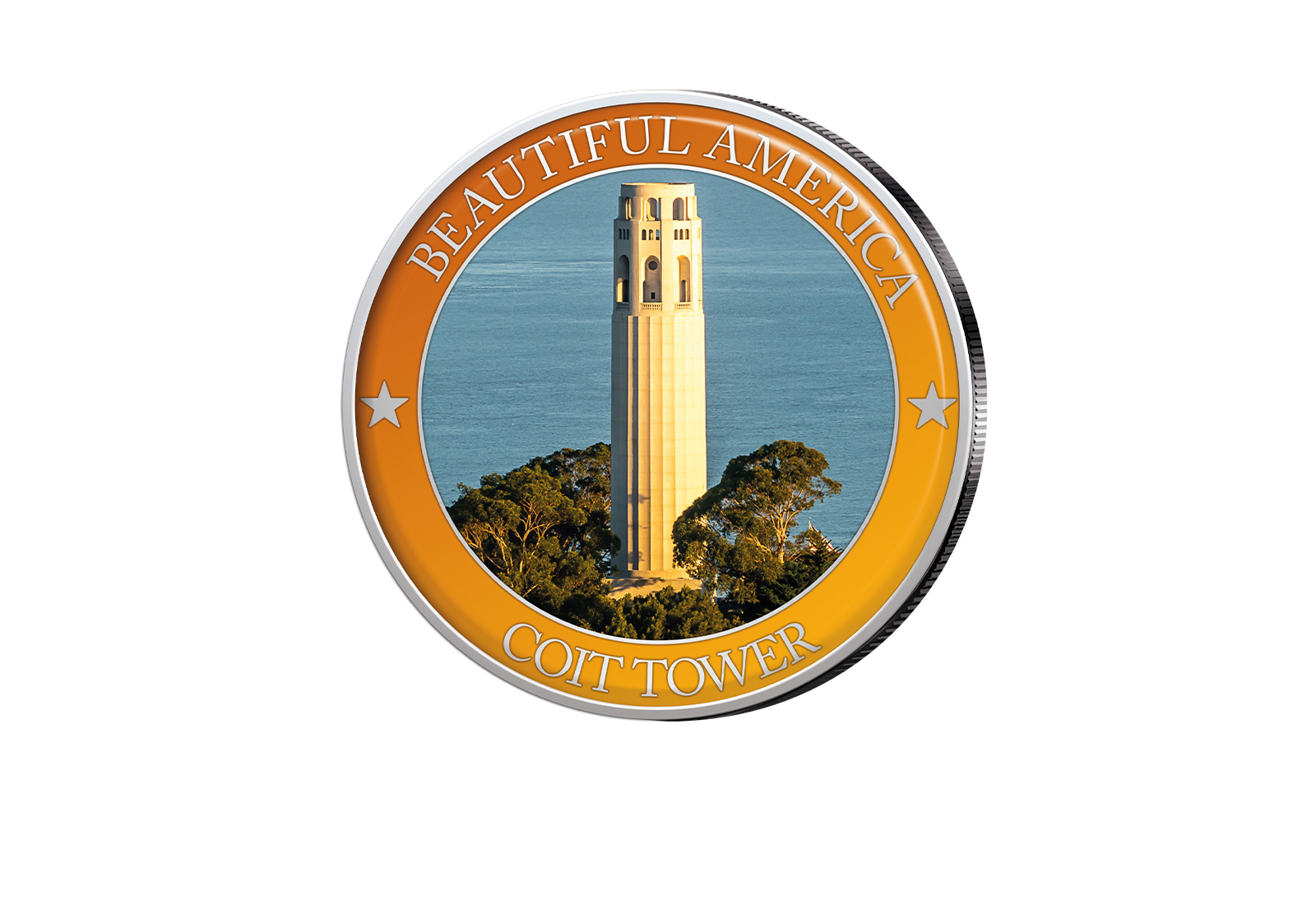 1/2 Dollar USA Coit Tower - Serie Beautiful America mit Farbmotiv