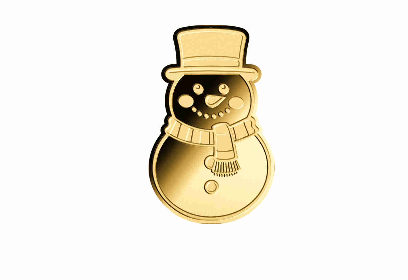 Goldmünze Motiv "Schneemann - Let it Snow" Coincard 999/1000 Gold Geschenk