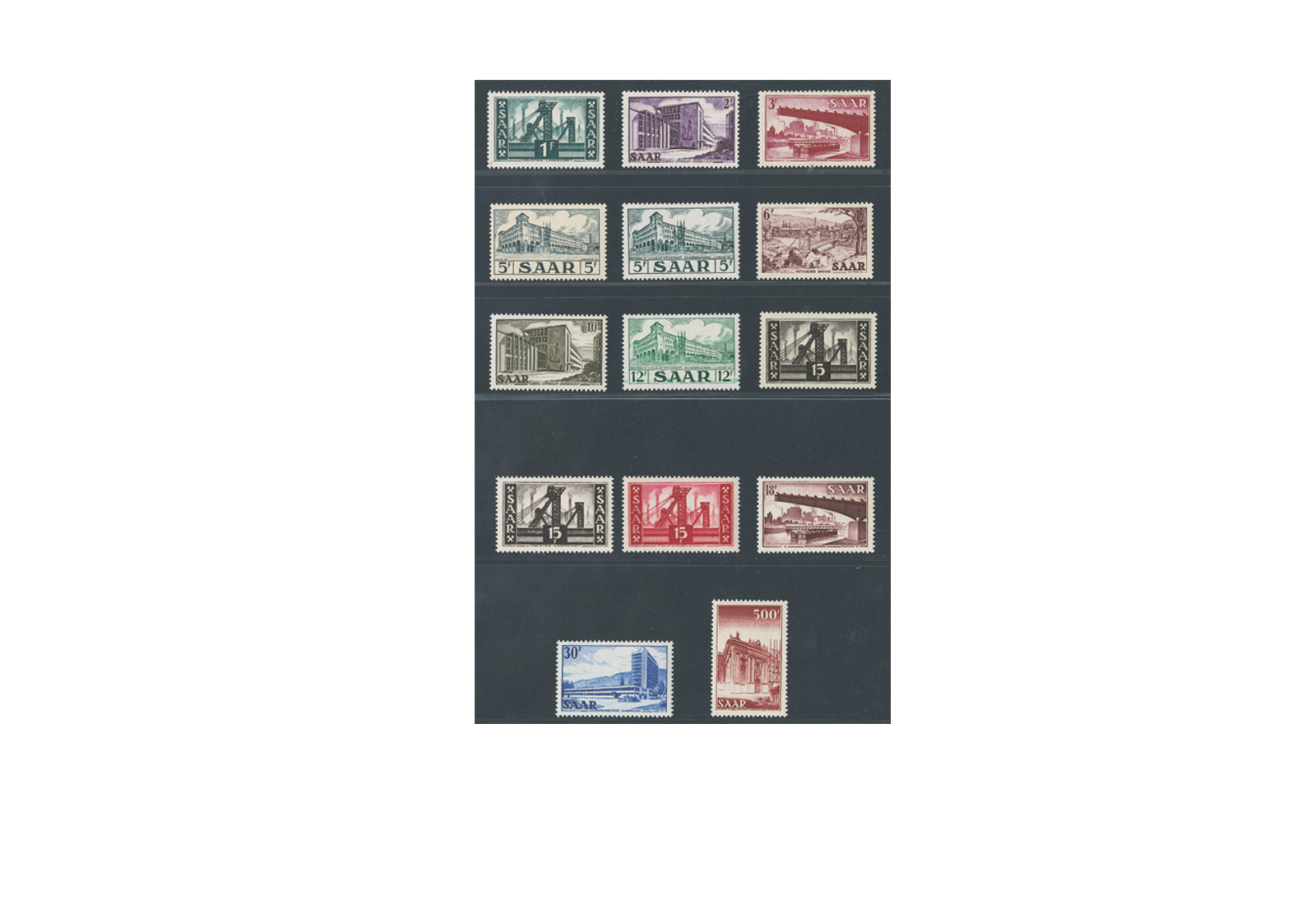 Briefmarke Saar MiNr.: 319-37 gestempelt