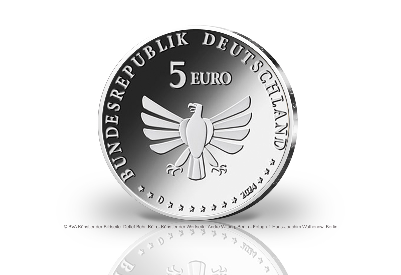5 Euro 2024 Deutschland Hirschkäfer st Prägestätte D