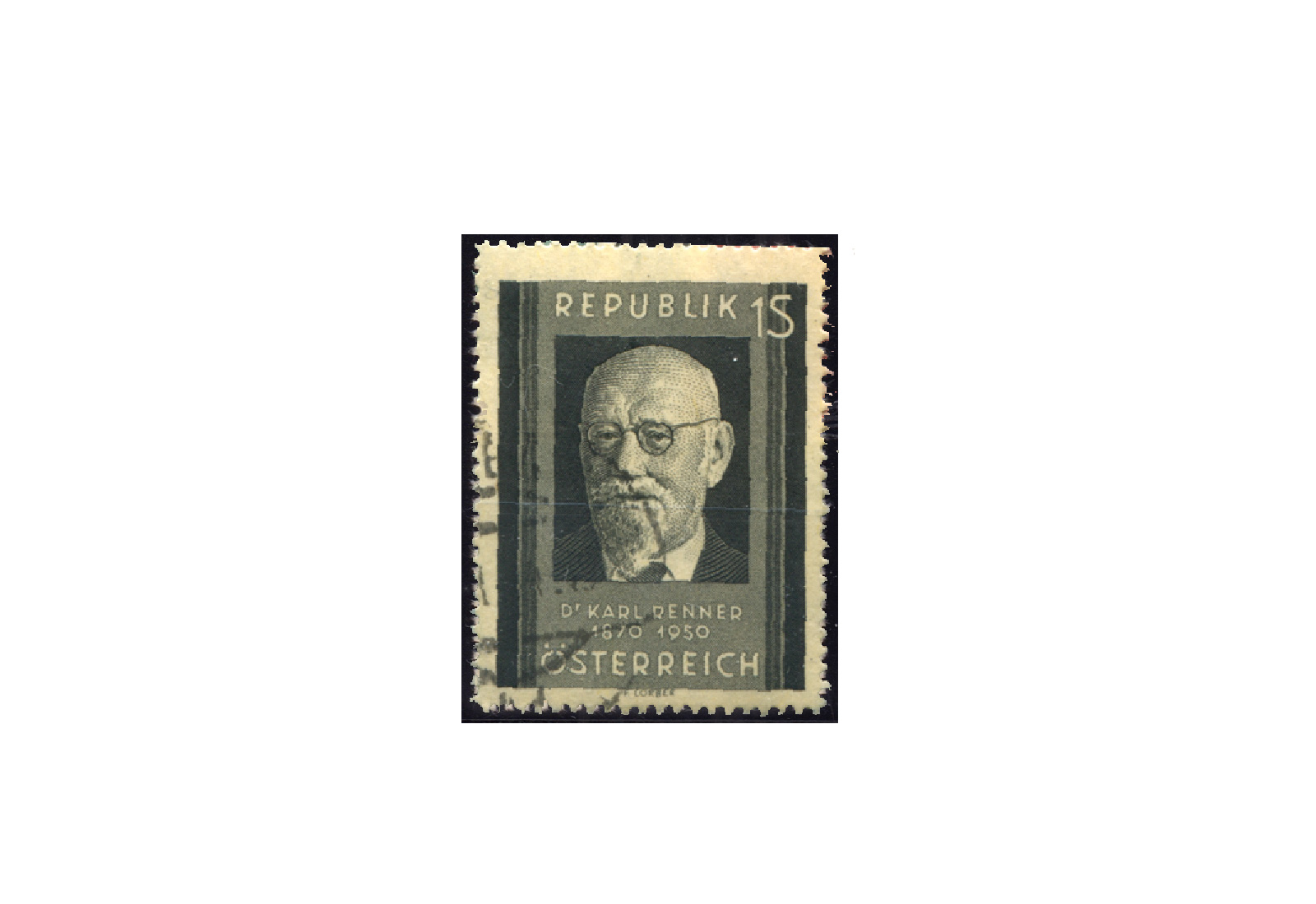 Österreich Einzelausgabe 1951 Tod von Karl Renner Michel Nr. 959 gestempelt