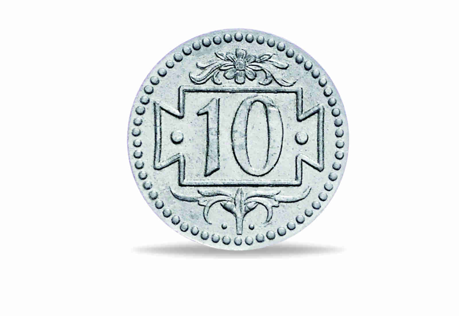10 Pfennig 1920 Danzig Wappen Nominal eingerahmt Jaeger Nr. D1a