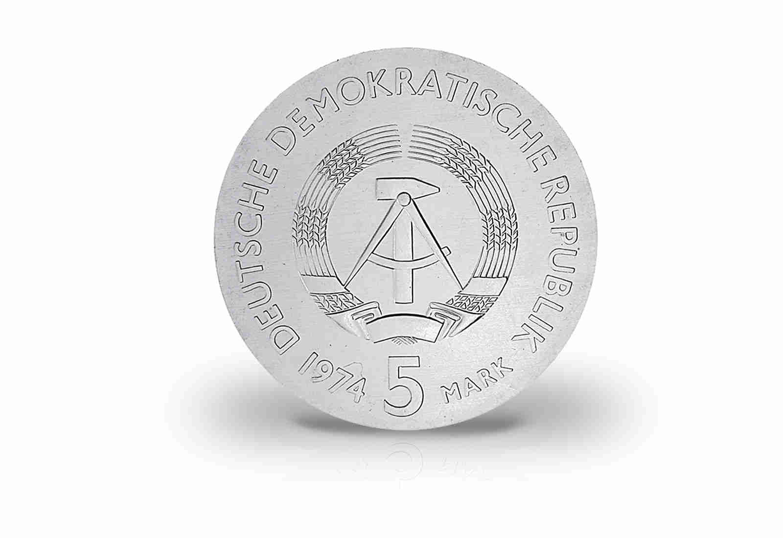 5 Mark Gedenkmünze 1974 DDR Philipp Reis Jaeger-Nr. 1550