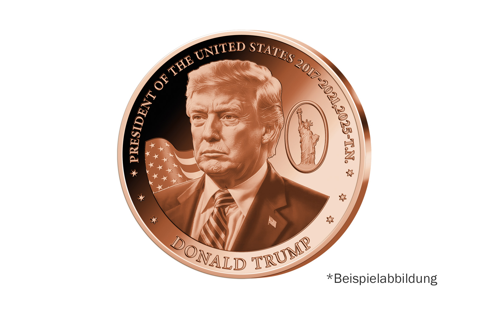 Neuprägung 1 oz 999/1000 Kufper USA Donald Trump